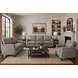 Camden Silver Leather Living Room Set