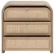 Cannes Brown 3 Drawers Nightstand