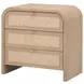 Cannes Brown 3 Drawers Nightstand