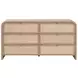 Cannes Brown 6 Drawers Double Dresser