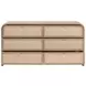Cannes Brown 6 Drawers Double Dresser