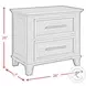 Henrik Ivory 2 Drawer Nightstand
