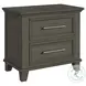 Henrik Grey 2 Drawer Nightstand