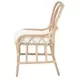 Caprice Blanche Natural Rattan Upholstered Dining Chair Set of 2