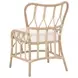 Caprice Blanche Natural Rattan Upholstered Dining Chair Set of 2
