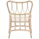 Caprice Blanche Natural Rattan Upholstered Dining Chair Set of 2