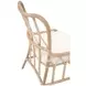 Caprice Blanche Natural Rattan Upholstered Dining Chair Set of 2
