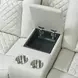 Amias Oyster 75" Power Reclining Loveseat with USB Charging and LED