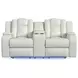Amias Oyster 75" Power Reclining Loveseat with USB Charging and LED