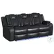 Amias Black Power Reclining Living Room Set