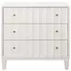 Carmack Matte White Lacquer Rectangular 3 Drawer Side Table