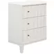 Carmack Matte White Lacquer Rectangular 3 Drawer Side Table