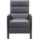 Carolyne Santa Fe Ocean Leather Push Thru The Arms Recliner