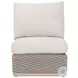 Caspian Ecru Weave Outdoor Performance Fabric Sectional