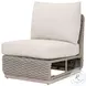 Caspian Ecru Weave Outdoor Performance Fabric Sectional