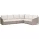 Caspian Ecru Weave Outdoor Performance Fabric Sectional