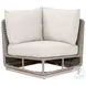 Caspian Ecru Weave Outdoor Performance Fabric Sectional