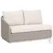 Caspian Ecru Weave Outdoor Performance Fabric Sectional