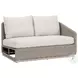 Caspian Ecru Weave Outdoor Performance Fabric Sectional