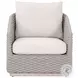 Caspian Ecru Weave Outdoor Performance Fabric Sofa Chair