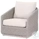 Caspian Ecru Weave Outdoor Performance Fabric Sofa Chair
