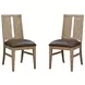 Casual Loft Roasted Hazelnut Upholstered Side Chair Set of 2