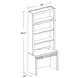 Catalina Cottage White 2 Piece 40" Library Desk with Hutch