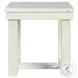 Jocelyn Brushed White End Table