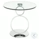 Satellite Silver And Clear End Table