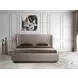 Agoura Taupe King Upholstered Platform Bed