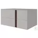 Renzo Taupe Matte Left Nightstand