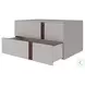 Renzo Taupe Matte Left Nightstand