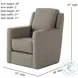 Diva Maximus Eggshell Swivel Glider