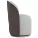 Opaline Belfast Heather Gray and Meg Ash Upholstered Swivel Dining Chair