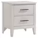 Andover White 2 Drawer Nightstand with USB Charging