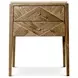 Echoes Light Echo Oak 2 Drawer Travertine Top Hawkesford Nightstand