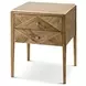 Echoes Light Echo Oak 2 Drawer Travertine Top Hawkesford Nightstand