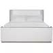 Monterey Hawthorne Light and Cream Performance Fabric King Upholstered Panel Bed