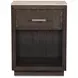 Monterey Hawthorne Dark and Beige 1 Drawer Small Travertine Top Nightstand