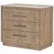 Monterey Hawthorne Light and Beige 3 Drawer Travertine Top Nightstand