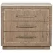 Monterey Hawthorne Light and Beige 3 Drawer Travertine Top Nightstand