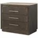 Monterey Hawthorne Dark and Beige 3 Drawer Travertine Top Nightstand