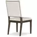 Monterey Hawthorne Dark and Cream Upholstered Side Chair with Nailhead Trim