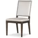 Monterey Hawthorne Dark and Cream Upholstered Side Chair with Nailhead Trim