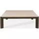 Monterey Hawthorne Dark and Beige Square Travertine Top Occasional Table Set
