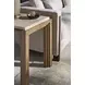 Monterey Hawthorne Light and Beige Square Travertine Top Lamp Table