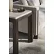 Monterey Hawthorne Dark and Beige Square Travertine Top Lamp Table