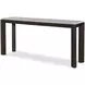 Monterey Hawthorne Dark and Beige Rectangular Travertine Top Console Table