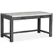 Plum Creek Ravenwood Black and White 60" Marble Top Writing Desk