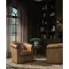 Axton Brown Swivel Leather Club Chair